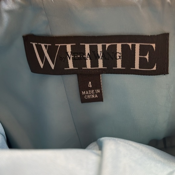 NWT VERA WANG V Neck Halter Gown with Sash Maxi  Bridesmaids Dress Size 4 - Picture 11 of 11